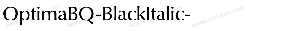 OptimaBQ-BlackItalic字体转换