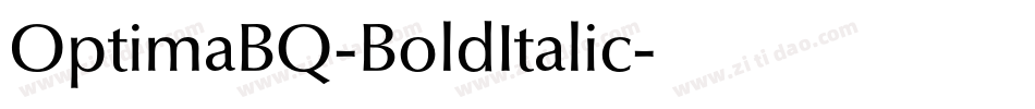 OptimaBQ-BoldItalic字体转换