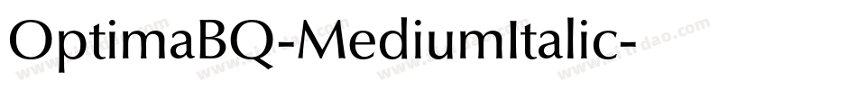 OptimaBQ-MediumItalic字体转换
