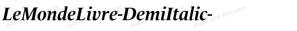 LeMondeLivre-DemiItalic字体转换