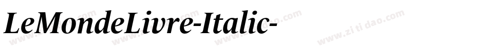 LeMondeLivre-Italic字体转换