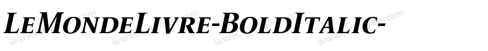 LeMondeLivre-BoldItalic字体转换