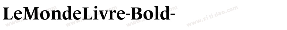 LeMondeLivre-Bold字体转换