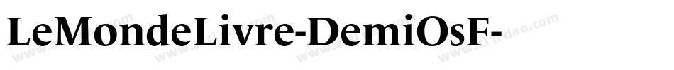 LeMondeLivre-DemiOsF字体转换