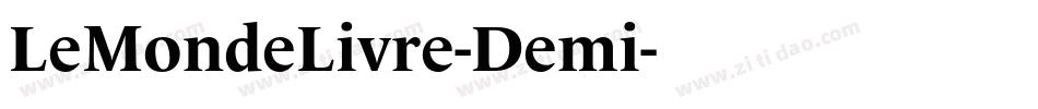 LeMondeLivre-Demi字体转换