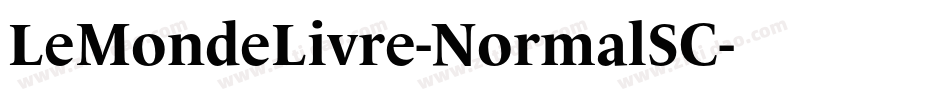 LeMondeLivre-NormalSC字体转换