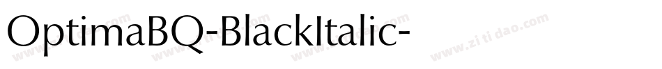 OptimaBQ-BlackItalic字体转换