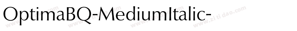 OptimaBQ-MediumItalic字体转换