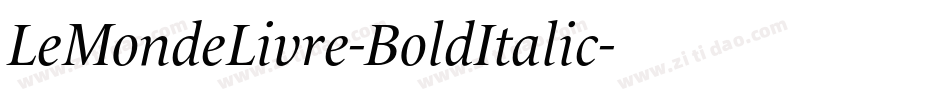 LeMondeLivre-BoldItalic字体转换