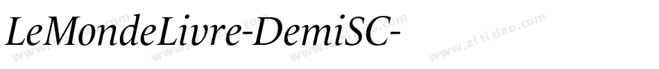 LeMondeLivre-DemiSC字体转换