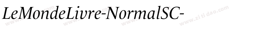 LeMondeLivre-NormalSC字体转换