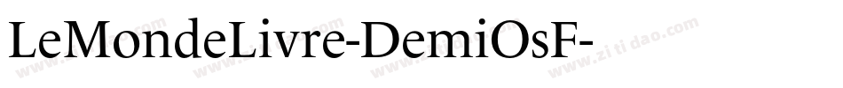 LeMondeLivre-DemiOsF字体转换