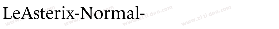 LeAsterix-Normal字体转换