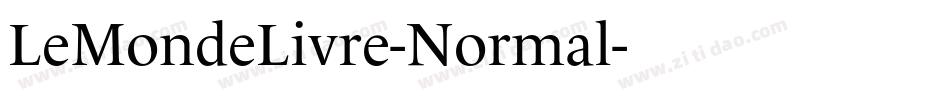 LeMondeLivre-Normal字体转换