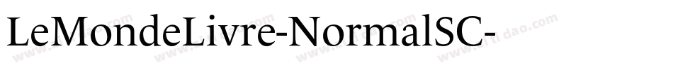 LeMondeLivre-NormalSC字体转换