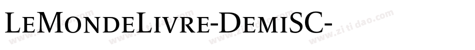 LeMondeLivre-DemiSC字体转换