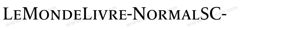 LeMondeLivre-NormalSC字体转换