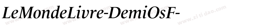LeMondeLivre-DemiOsF字体转换