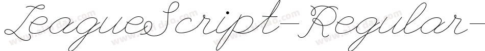 LeagueScript-Regular字体转换
