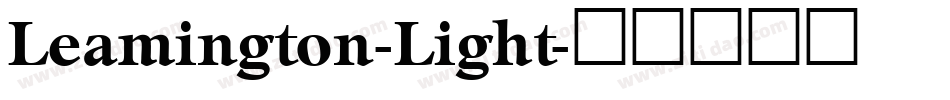 Leamington-Light字体转换