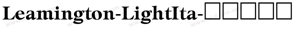 Leamington-LightIta字体转换