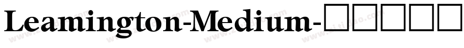 Leamington-Medium字体转换