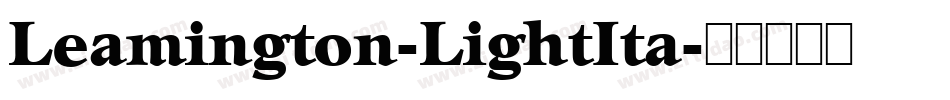 Leamington-LightIta字体转换