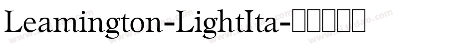 Leamington-LightIta字体转换