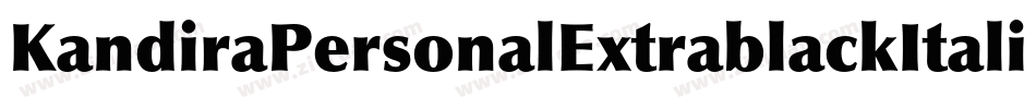 KandiraPersonalExtrablackItalic-lWzd字体转换