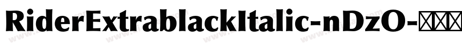 RiderExtrablackItalic-nDzO字体转换