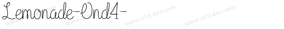 Lemonade-Ond4字体转换