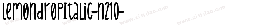 LemondropItalic-n210字体转换