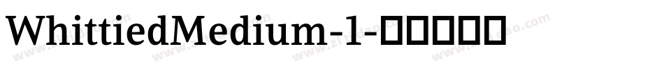 WhittiedMedium-1字体转换