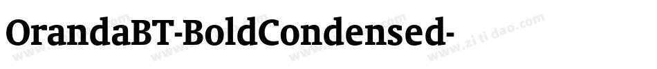 OrandaBT-BoldCondensed字体转换
