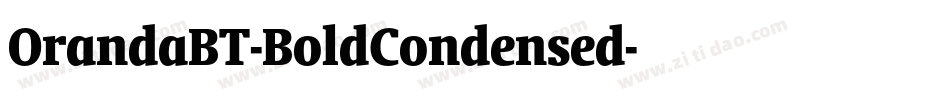OrandaBT-BoldCondensed字体转换