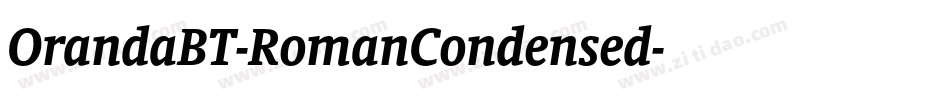 OrandaBT-RomanCondensed字体转换
