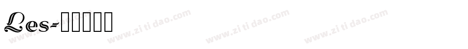 Les字体转换