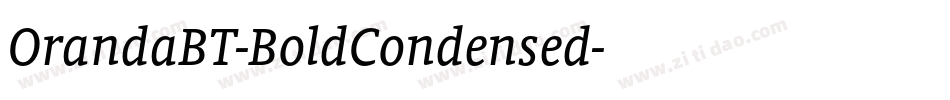 OrandaBT-BoldCondensed字体转换