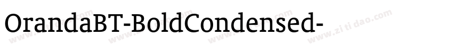 OrandaBT-BoldCondensed字体转换