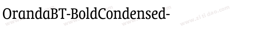 OrandaBT-BoldCondensed字体转换