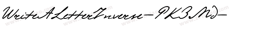 WriteALetterInverse-PKZMd字体转换