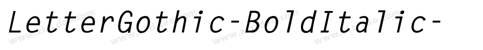 LetterGothic-BoldItalic字体转换