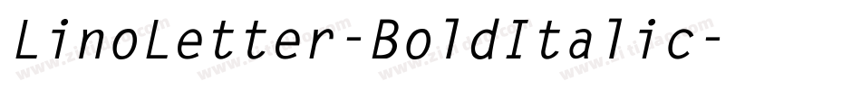 LinoLetter-BoldItalic字体转换