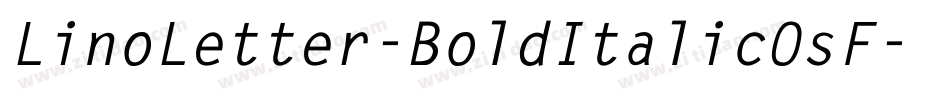 LinoLetter-BoldItalicOsF字体转换