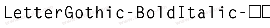 LetterGothic-BoldItalic字体转换