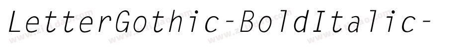 LetterGothic-BoldItalic字体转换