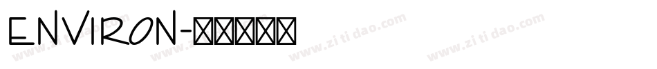 ENVIRON字体转换