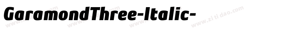 GaramondThree-Italic字体转换