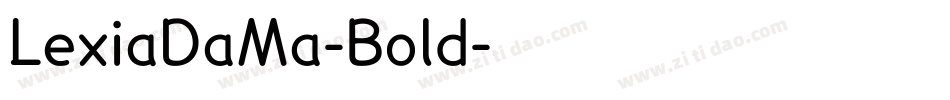 LexiaDaMa-Bold字体转换