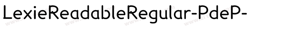 LexieReadableRegular-PdeP字体转换